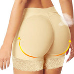 FLORATA Women's Seamless Butt Lifter Panties, Padded Underwear Hip Enhancer Panty, Booty Pads Butt Enhancer Shapewear Beige