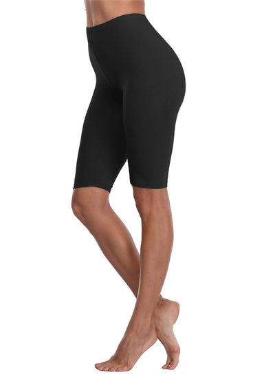 VOGUEMAX Women's Plus Size Short Leggings Stretchy Slip Shorts Mid Thigh Lightweight Pants
