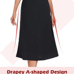 MANCYFIT Half Slips for Under Dresses Slip Skirt for Women A-line Underskirt for Dresses Black Large