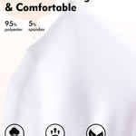 Staralfur Half Slip for Women Skirt Slip for Under Dresses Non Cling with Side Slit White Small