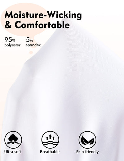 Staralfur Half Slip for Women Skirt Slip for Under Dresses Non Cling with Side Slit White Small