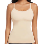 ONEW Compression Shapewear Tank Top For Women Seamless Tummy Control Shapewear Camisoles Slimming Body Shaper,Beige,X-Large