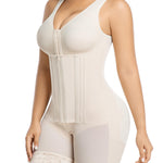 YIANNA Overbust Fajas Colombianas Moldeadoras Shapewear for Women Tummy Control Full Body Shaper Girdles Post Surgery Compression Garment,YA7366-Beige-3XL
