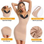JOYSHAPER Womens Full Slips for Under Dresses Tummy Control Body Slimmer Dress Shapewear Slip V Neck Slimming Slip Beige L