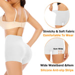 Womens Seamless Shaping Boyshorts Panties Tummy Control Underwear Slimming Shapewear Slip Shorts(#A2 White(light Tummy Control),Small)