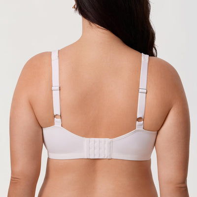 DELIMIRA Women's Minimizer Bra Plus Size Underwire Smooth Full Coverage Seamless Bras Coconut White 34E