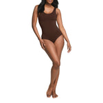 SPANX ASSETS Tank Panty Bodysuit - Seamless Power Sculpting - Tummy Control - Comfortable & Breathable - Chestnut Brown - Large