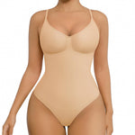 FeelinGirl Shapewear Tummy Control Bodysuits for Women Seamless Body Suits Shapewear Thong Body Shaper XS-S