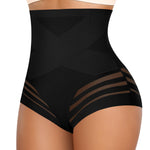 Womens Tummy Control Shapewear Panties Mid High Waisted Body Shaper Briefs(02# High-waisted Black(boning),Medium)
