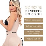 Sonryse Stage 2 faja Tummy Tuck Compression Garment | Faja Body Shaper Shapewear for Women | Fajas Colombianas Moldeadoras Black Ash M