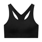 Thirdlove Seamless Racerback Flex Sports Bra, Wireless Workout Top for Women, Pullover Yoga Bras for Fitness, Gym, or Lounge, Compression Bra with Removable Cups, Medium Impact Black - Medium