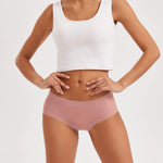 INNERSY Women's Seamless No Show Hipster Panties Invisible Light Underwear 3-Pack(Black/Brick Red/Nude,Medium)