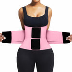 FeelinGirl Workout Waist Cincher Trainer Corset Shaper Tummy Slimmer Plus Size Belly Band for Women Pink S