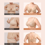 HSIA Minimizer Bras for Women Full Coverage Pearl Shimmer Plus Size Lace Unlined Bra with Underwire, Light Beige 38DDD