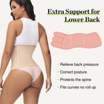 SHAPSHE Waist Trainer for Women Postpartum Recovery Wrap Girdles Cincher Corset Shapewear Belly Band Tan M