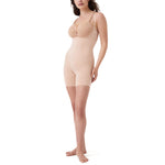 SPANX SPANXsculpt OnCore Open-Bust Mid-Thigh Bodysuit - Powerful Compression Body Shaper - Comfortable Shapewear - Adjustable Straps - Soft Nude - Medium