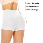 Womens Seamless Shaping Boyshorts Panties Tummy Control Underwear Slimming Shapewear Slip Shorts(#A2 White(light Tummy Control),Small)