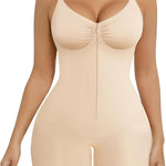 SHAPERX Women's Shapewear Bodysuit Tummy Control Seamless Zip-Up Body Shaper Waist Defining Silhouette