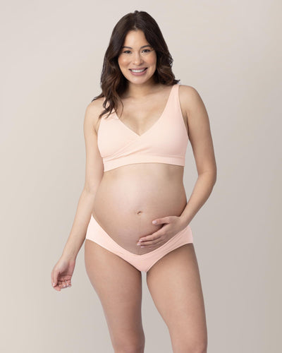 Kindred Bravely Under the Belly Bikini Maternity Underwear for Women and Postpartum Underwear 5 Pack (Assorted Pastels, Medium)