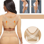 Plus Size Upper Arm Shaper Compression Sleeves for Women - Post-Surgery Slimmer & Corrector Shapewear Tops (02 Khaki XLarge)