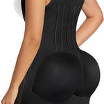 SHAPERX Fajas Colombianas Shapewear for Women Tummy Control Body Shaper Postpartum Butt Lifter with Zipper and Hooks