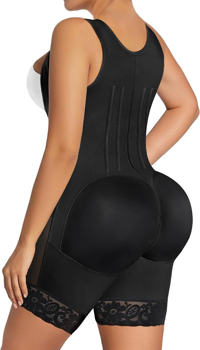 SHAPERX Fajas Colombianas Shapewear for Women Tummy Control Body Shaper Postpartum Butt Lifter with Zipper and Hooks