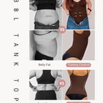 FeelinGirl Womens Tank Top Shapewear Tummy Control Tops Slimming Cami Tank Seamless Compression V Neck Camisole