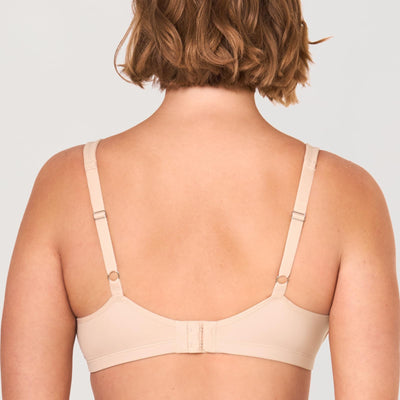 DELIMIRA Women's Minimizer Bra Plus Size Underwire Smooth Full Coverage Seamless Bras Beige 34E