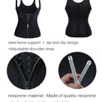 GainKee Waist Wrainer Vest for Women Waist Trainer with Straps Neoprene Worked Out S Waist Trainer for Women (Vest) Black