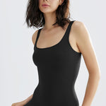 EUYZOU Womens Tummy Control Shapewear Tank Tops Scoop Neck Seamless Compression Tops Body Shaper Camisole, Black XXL