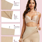 JOYSHAPER Half Slips Shapewear Skirt Under Dresses Tummy Control High Waist Slip Skirt With Built In Shapewear