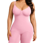 FeelinGirl Tummy Control Shapewear Bodysuit Body Shaper Plus Size Seamless Faja for Women Deep Pink XL/XXL