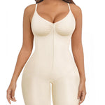 SHAPERX Women's Shapewear Bodysuit Tummy Control Seamless Zip-Up Body Shaper Waist Defining Silhouette,SZ5862-White-2XL
