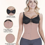 Sonryse 023ZL Fajas Colombianas Reductoras y Moldeadoras Open Bust Tummy Control Compression Waist Cincher Shaper for Women Cocoa X-Small