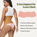 SHAPSHE Waist Trainer for Women Postpartum Recovery Wrap Girdles Cincher Corset Shapewear Belly Band Coffee L