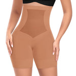 Werena Tummy Control Shapewear Shorts for Women High Waisted Body Shaper Slimming Girdle Shorts Shaping Underwear Panties(1# A Latte(tummy control),Medium)