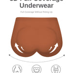 Cuweni Womens Underwear Seamless High Waisted Briefs Silky Stretch No Show Breathable Full Coverage Ladies Panties 6 Pack (US, Alpha, Large, Regular, Regular, 6 color packs)