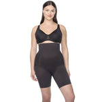 Naomi & Nicole Women's Plus-Size High-Waist Thigh Slimmer Shapewear | Women’s Tummy Control Underwear, Black, 1X