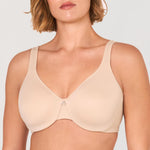 DELIMIRA Women's Minimizer Bra Plus Size Underwire Smooth Full Coverage Seamless Bras Beige 38DD