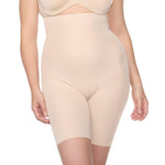 Naomi & Nicole Women's Plus-Size High-Waist Thigh Slimmer Shapewear | Women’s Tummy Control Underwear, Nude, 1X
