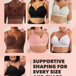 SHAPERMINT Wireless Bras for Women, No Underwire Full Coverage T-Shirt Bra, Comfortable Everyday Lingerie with Adjustable Straps, Small to Plus Size Chai