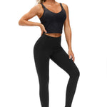 THE GYM PEOPLE Thick High Waist Yoga Pants with Pockets, Tummy Control Workout Running Yoga Leggings for Women (Large, Black)
