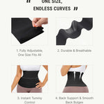 FeelinGirl Waist Trainer for Women Bandage Wrap Trimmer Belt Long Torso Tummy Wraps Belly Body Shaper Waist Trimmer Belt
