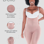 Fajas DPrada 09084 Womens Invisible Body Shapewear (Cocoa Mid-Leg, X-Small)