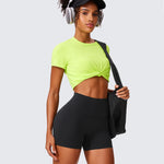 CRZ YOGA Secretsculpt Butterlift Biker Shorts 4" - No Front Seam High Waisted Womens Workout Gym Booty Scrunch Butt Black Medium