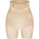 PRETTYWELL High Waisted Shapewear Shorts for Women,Light Tummy Control Seamless Body Shaper Shorts No Show for Under Dress Nude