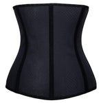 YIANNA Women's Breathable Latex Waist Training Corset Fat Burning Workout Waist Trainer Hourglass Body Shaper, YA11533-Black-XL