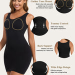 JOYSHAPER Shapewear Dress Slip Built in Bra for Women Tummy Control Padded Bra Shapewear Full Slips for Under Dresses