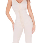 FAJAS DISENOS D'PRADA DELIÉ - Shapewear for Women Post Surgery High Compression Stage 2 Colombian Full Body Faja Front Hooks Beige