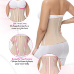 SHAPSHE Waist Trainer for Women Tummy Control Long Torso Postpartum Belly Band Faja Body Cincher Shapewear with Adjustable Hook and Eye